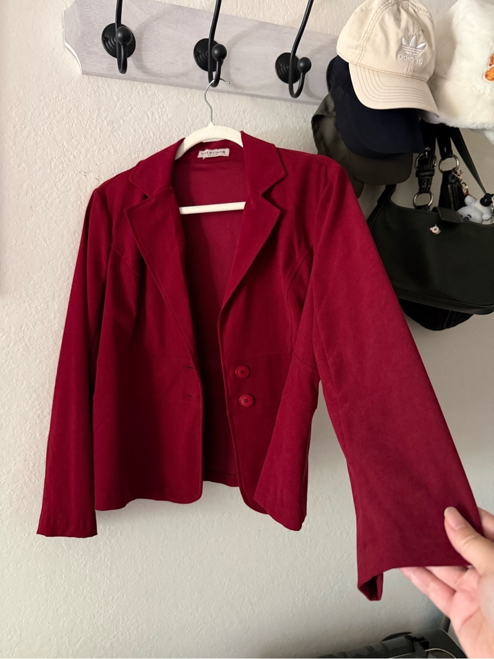 Notations Burgundy Tailored Blazer Jacket